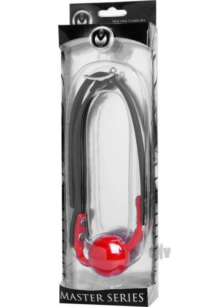 Hush Red Silicone Ball Gag Matte Finish - O/S Sex Toy Product