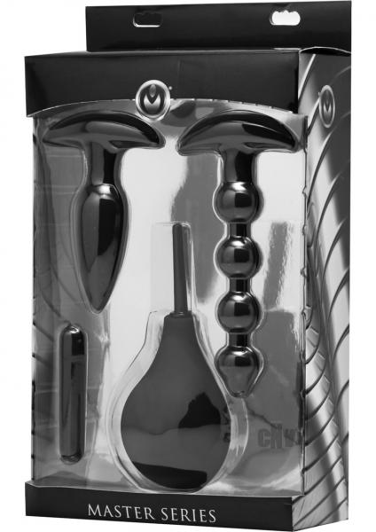 Prevision 4 Piece Silicone Anal Kit Black Sex Toy Product