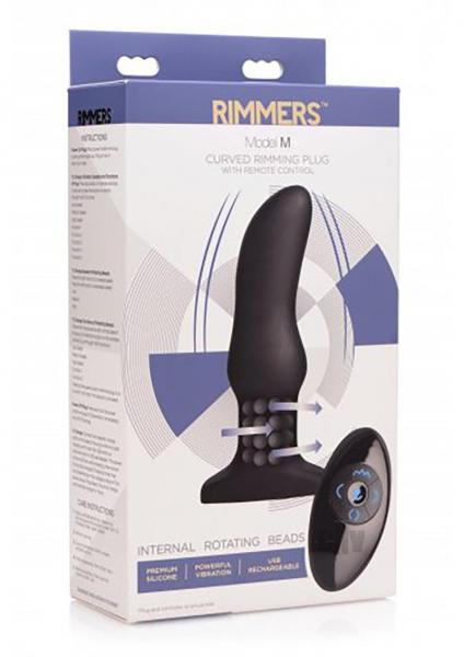 Rimmers Model M Curved Rimming Plug with Remote Sex Toy Product