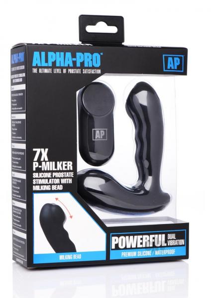 Alpha Pro 7X P-Milker Prostate Stimulator Milking Bead Black Sex Toy Product