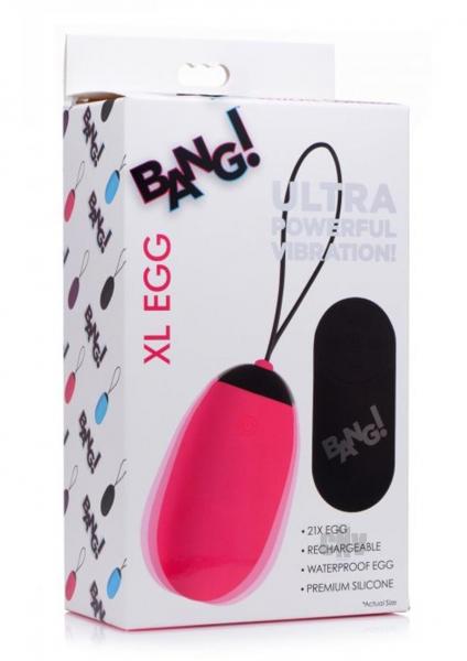 Bang XL Silicone Vibrating Egg Pink Sex Toy Product