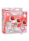 Booty Spark Red Heart Gem Glass Plug Set