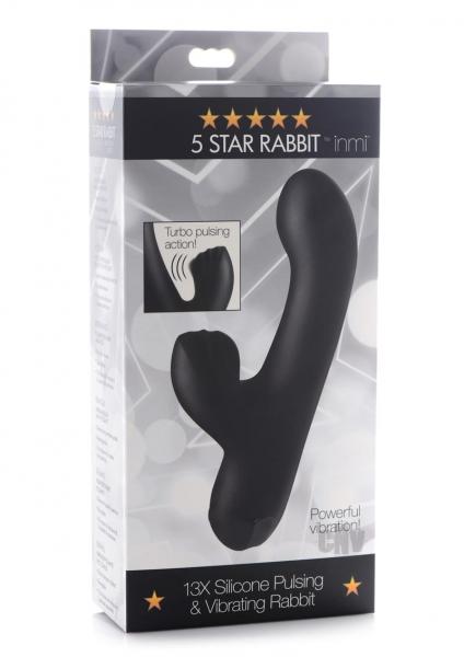 Inmi Pulsing And Vibrating Rabbit Black