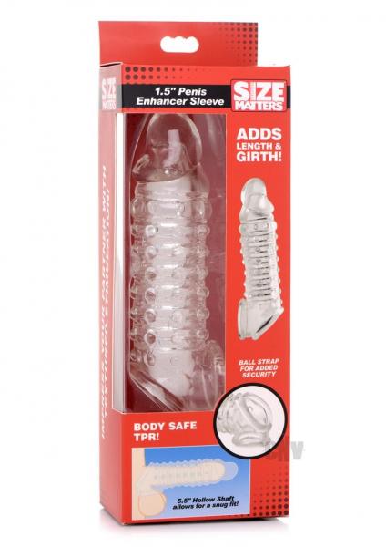 Size Matters Penis Enhance 1.5 Clear Sex Toy Product