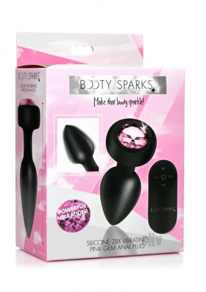 Booty Sparks Pink Gem Plug W/remote