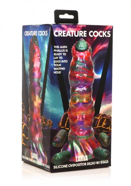 Creature Cocks Larva Silicone Ovipositor Dildo With Eggs