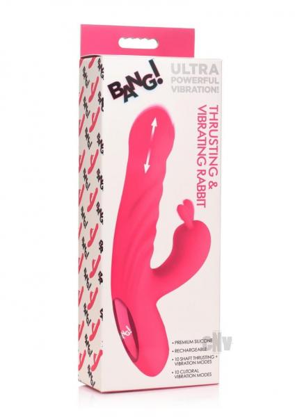 Thrusting And Vibrating Silicone Rabbit Vibrator