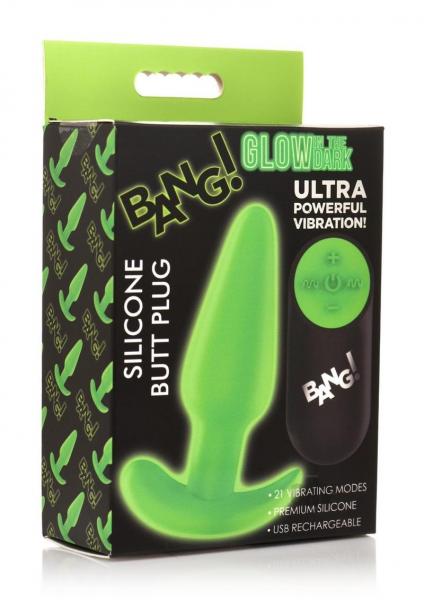 Bang! Glow In The Dark 21x Remote Controlled Butt Plug