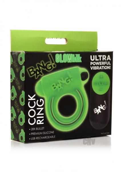 Glow-in-the-dark Silicone Vibrating Cock Ring