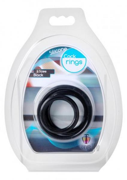 Trinity Silicone Cock Rings Black Sex Toy Product
