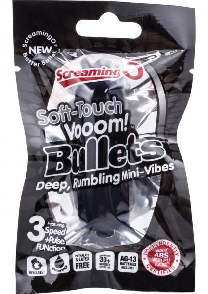 Soft Touch Vooom Bullet Vibe Black Sex Toy Product