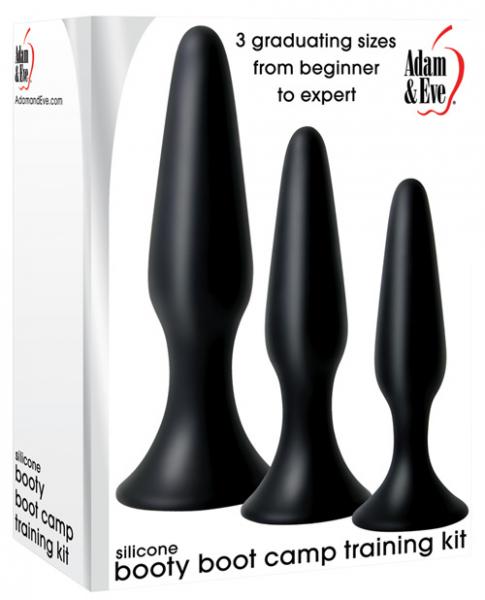 Booty Boot Camp Training Kit 3 Butt Plugs Black Sex Toy Product