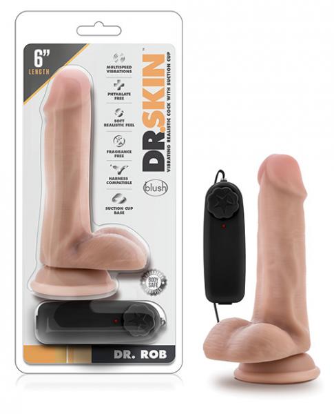 Dr. Skin Dr. Rob 6 inches Cock Suction Cup Vanilla Beige Sex Toy Product