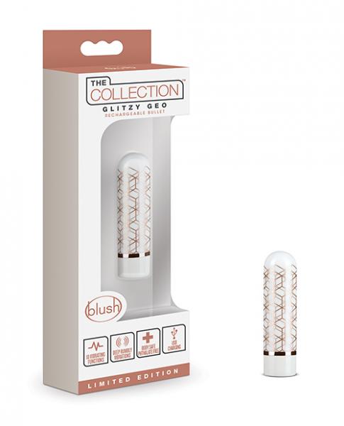 Blush The Collection Glitzy Geo Rechargeable Bullet – Rose Gold