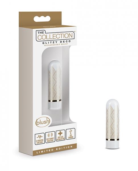 The Collection Glitzy Deco Rechargeable Bullet – Gold