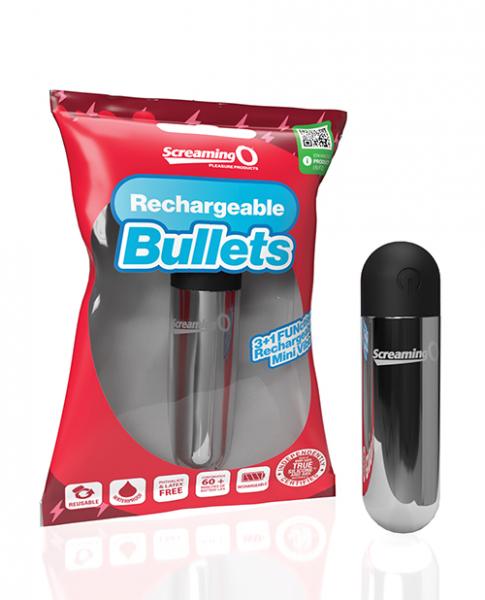 Screaming O Rechargeable Bullets - Silver Sex Toy Product