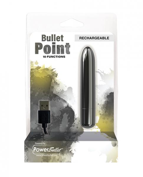 Bullet Point Rechargeable Bullet – 10 Functions Black