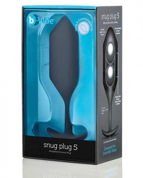 B-Vibe Snug Plug 5 Black Large Butt Plug Sex Toy Product