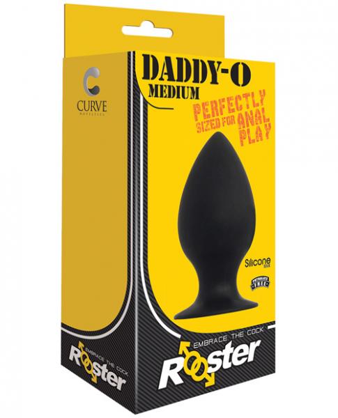 Rooster Daddy O Medium Black Butt Plug Sex Toy Product