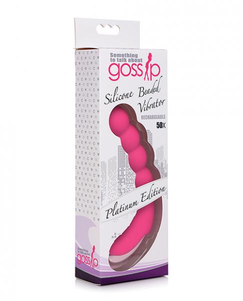 Curve Novelties Gossip Silicone Beaded Vibrator 50x – Magenta