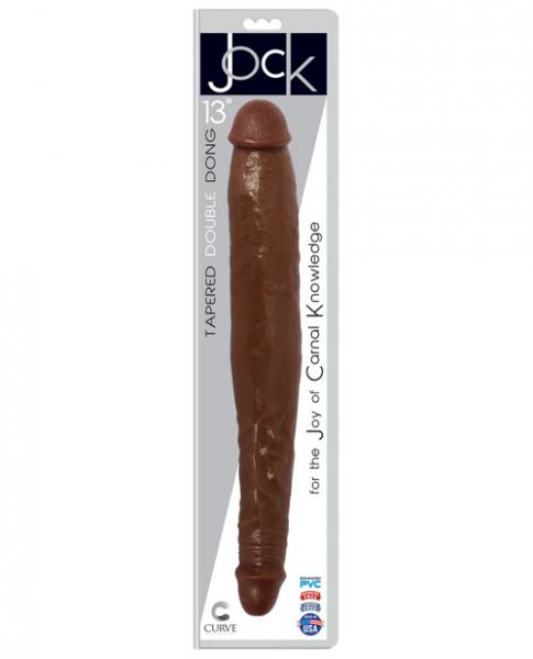 Jock Tapered 13 inches Double Dong Chocolate Brown Sex Toy Product