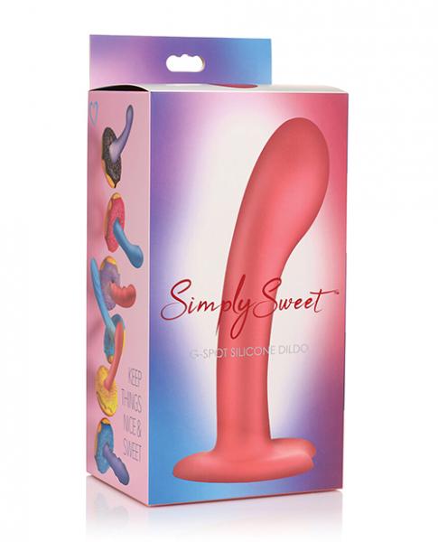 Curve Toys Simply Sweet 7" G Spot Silicone Dildo - Pink Sex Toy Product