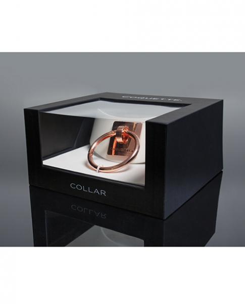Pleasure Collection Adjustable Collar – White/rose Gold
