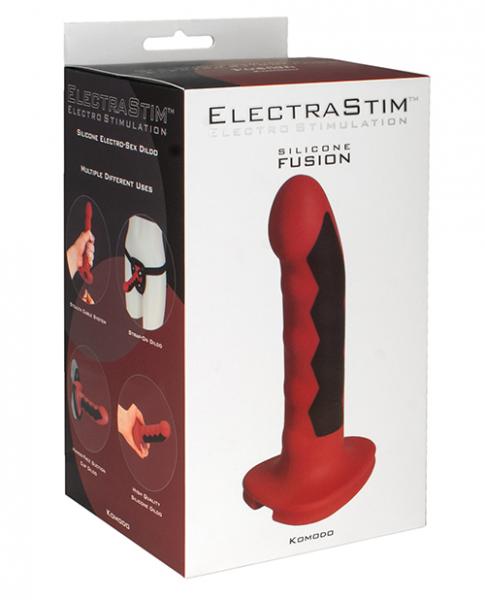 Electrastim Silicone Fusion Komodo Dildo Red Black Sex Toy Product