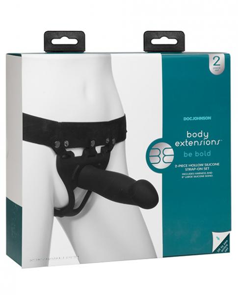 Body Extensions Be Bold 2 Piece Strap On Set Black Sex Toy Product