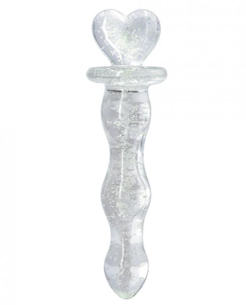 Firefly Heart A Glow Glass Dildo – Clear