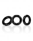 Oxballs Willy Rings - Black Pack Of 3 Sex Toy Product