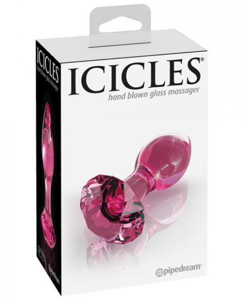 Icicles No 79 Pink Glass Massager Gem End Sex Toy Product