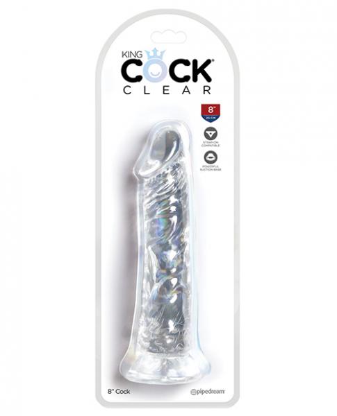 King Cock Clear 8 Inches Cock Suction Cup Base Sex Toy Product