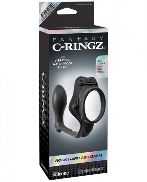 Rock Hard Ass Gasm Vibrating Ring - Black	 Sex Toy Product