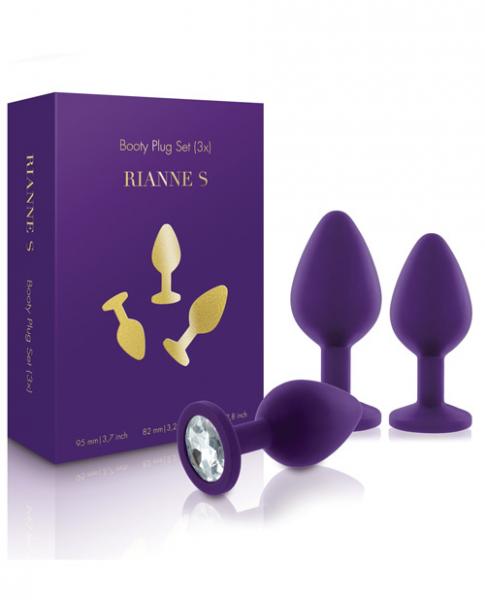 Rianne S Booty Plug Set 3X Purple Sex Toy Product