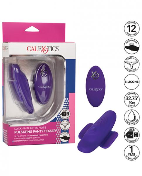 Lock N Play Remote Pulsating Panty Teaser – Purple