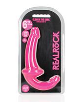 Shots Realrock 6" Strapless Strap On Glow In The Dark - Neon Pink Sex Toy Product