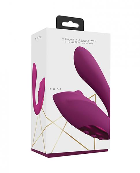 Shots Yuki Dual Action G-spot Vibrator Wmassaging Beads – Pink