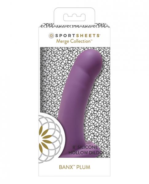 Sportsheets 8" Banx Hollow Silicone Sheath Dildo – Plum