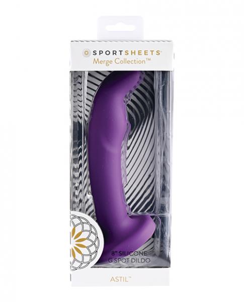 Sportsheets Astil 8" Silicone G Spot Dildo – Purple
