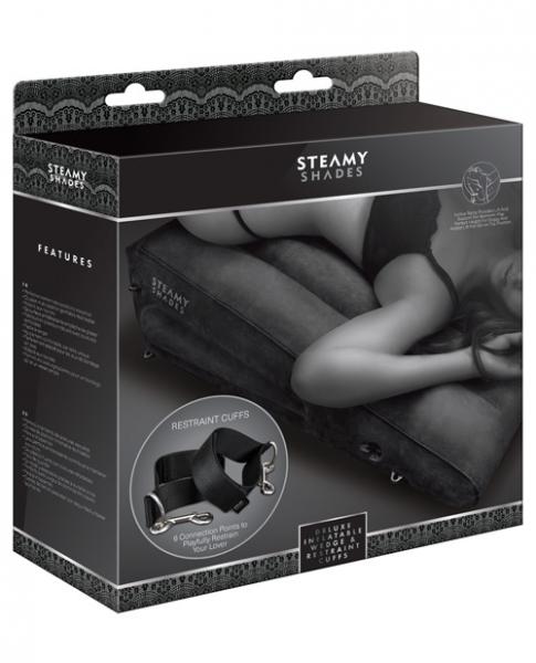 Steamy Shades Deluxe Inflatable Wedge & Restraint Cuffs Sex Toy Product