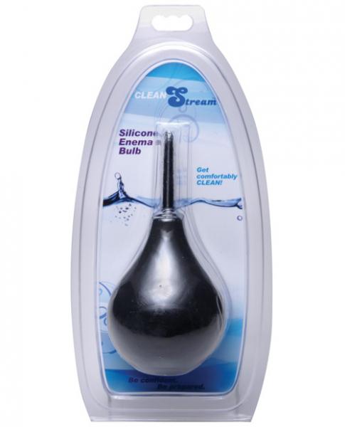 Cleanstream Thin Tip Silicone Enema Bulb Black Sex Toy Product