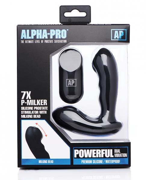 Alpha Pro 7X P-Milker Prostate Stimulator Milking Bead Black Sex Toy Product