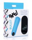 Bang! Vibrating Bullet W/ Remote Control - Blue Sex Toy Product