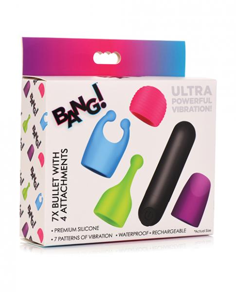 Bang! Rechargeable Bullet W4 Attachments – Asst. Colors