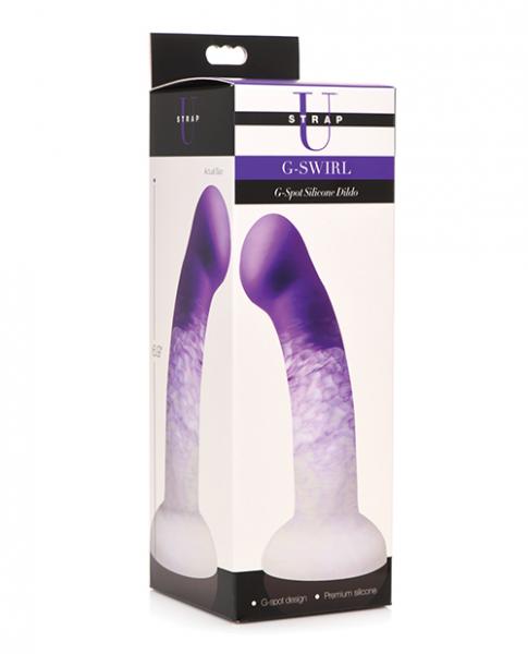 Strap U G Swirl G Spot Silicone Dildo – Purple