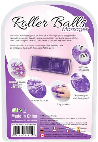 Roller Balls Massager Purple Massage Glove Sex Toy Product