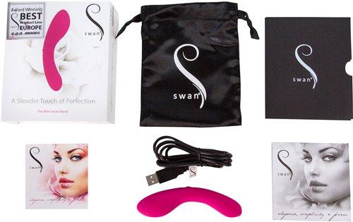 Mini Swan Wand 4.75 inches Pink Vibrator Sex Toy Product