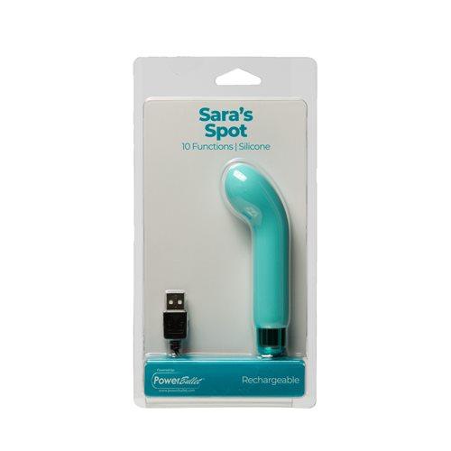 Powerbullet Saras Spot 4in 10 Function Bullet Teal Sex Toy Product