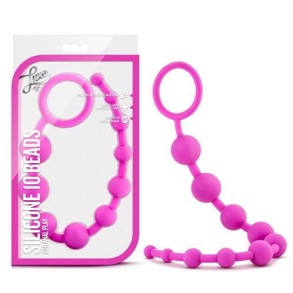 Luxe Silicone 10 Beads Pink Sex Toy Product